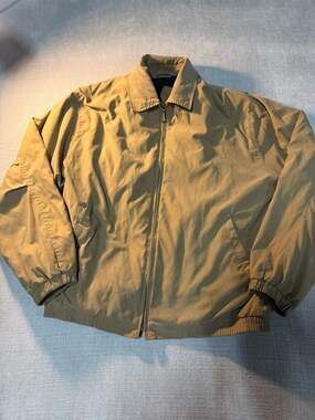 London Fog Men's Tan Full-Zip Lined Casual Jacket